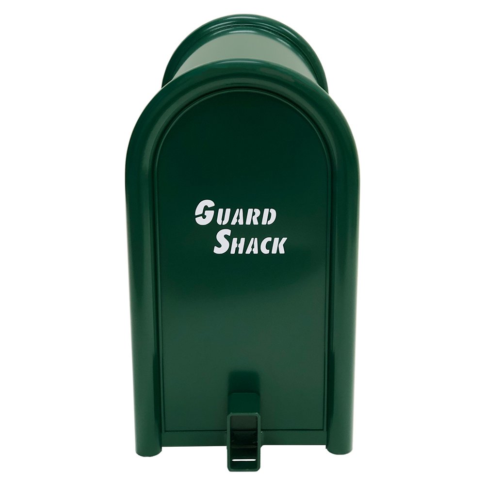GuardShack Solid Powdercoated Enclosure Hinged (10"W x 24"H x 40"L) - Green/Tan