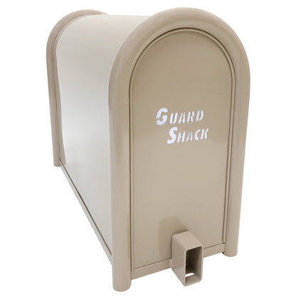 GuardShack Solid Powdercoated Enclosure Hinged (10"W x 24"H x 40"L) - Green/Tan