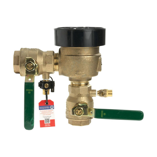Watts LF800M4 Anti-Siphon Pressure Vacuum Breaker w/ Ball Valves 1-1/2 in. Lead Free Bronze w/ Freeze Sensing Capability (Sensing Upgrade Kit Sold Separately) | T792014 