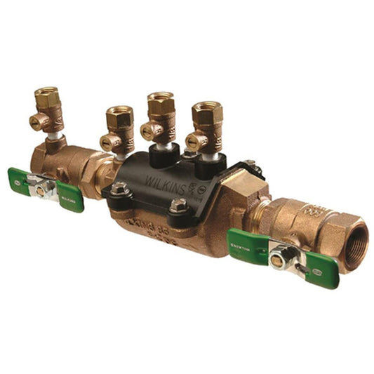 Wilkins Double Check Valve Assembly Model 350XL 1 in. Lead Free Bronze With Ball Valves | 1-350XL