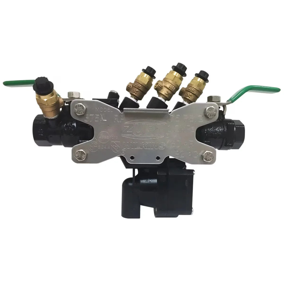 Zurn Wilkins 375XLB Reduced Pressure Principle Assembly 2 in. Lead Free with Black Epoxy Coated Ball Valves | 2-375XLB