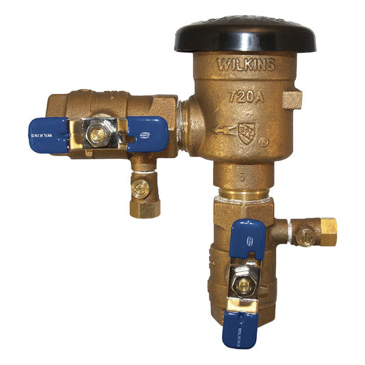Zurn Wilkins 720A Pressure Vacuum Breaker 1/2 in. Brass With Ball Valve | 12-720A 