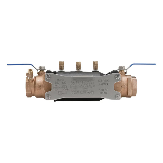 Zurn Wilkins Double Check Valve Assembly Model 350 1-1/2 in. Bronze With Ball Valves | 112-350