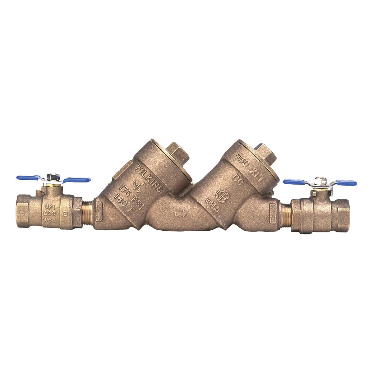 Zurn Wilkins Top Access Double Check Valve Assembly Model 950XLT2 1 in. Lead Free Bronze | 1-950XLT2
