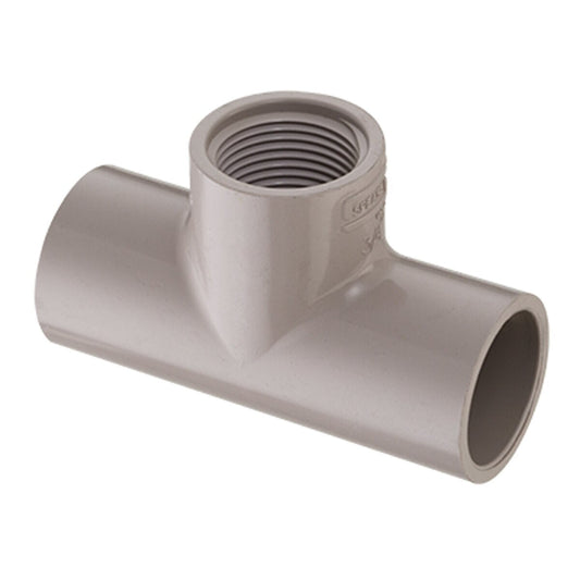 402-007UV  Sch 40 UV Resistant PVC Tee 3/4 in. Socket x FIPT
