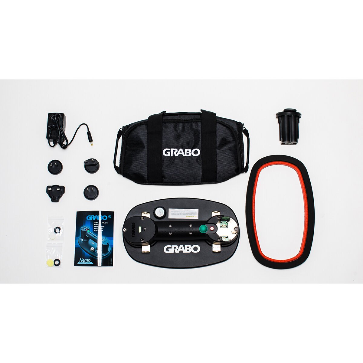 Nemo GRABO Electric Vacuum Suction Cup Lifter Tool w/ 1 Battery & 1 Seal