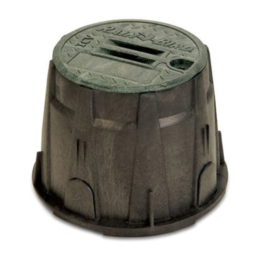 Rain Bird Valve Box Round 10 in. Black Box/Green Lid Overlapping VB Specification Series