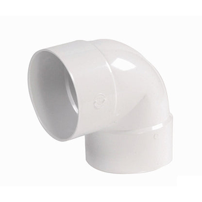 6P02  -NDS PVC S&D 90 Deg. Elbow HUB x HUB White 6 in.