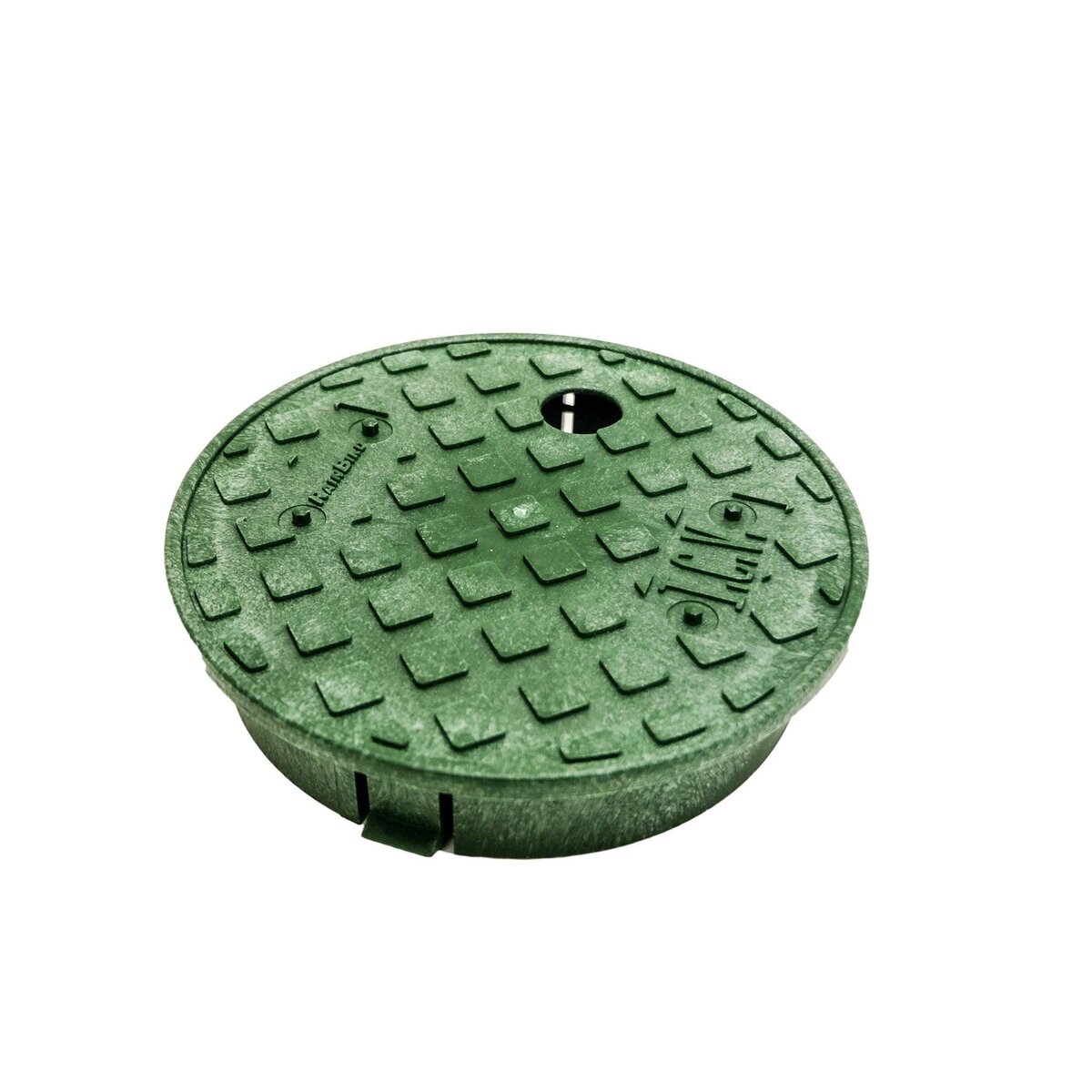 Rain Bird Valve Box Black Body Round w/ Overlapping Green Lid 6 in.