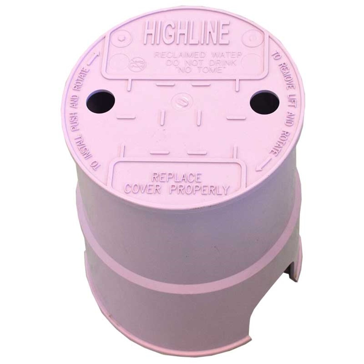 Highline Universal Econo Valve Box Round 6 in. Black Box/Green Lid VB