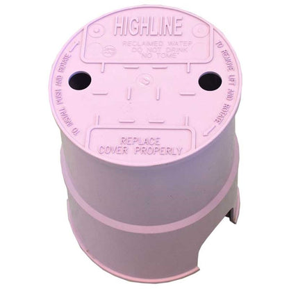 Highline Universal Econo Valve Box Round 6 in. Black Box/Green Lid VB