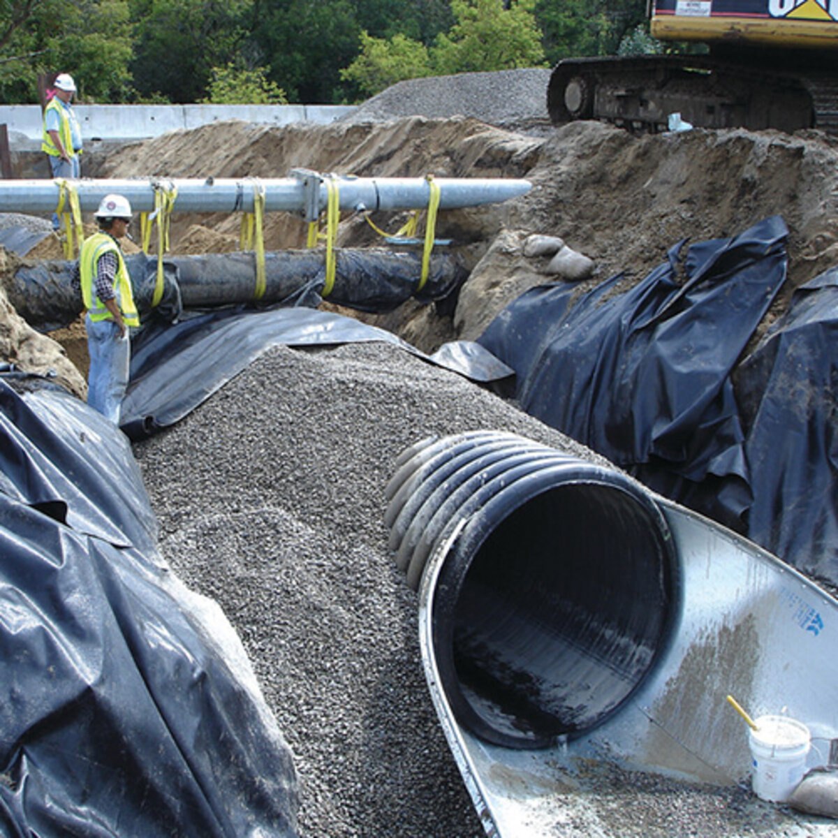 ADS N-12 6 in. Dual Wall Pipe Perforated w/ Gasket 20 ft.