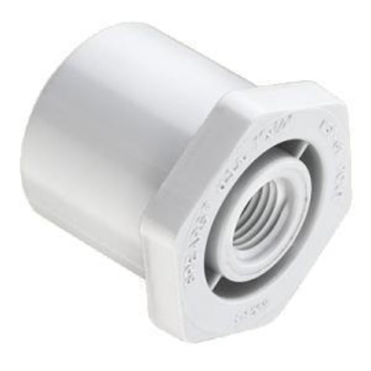 Sch 40 PVC Reducer Bushing Flush Style 1-1/2 in. x 1/2 in. Spigot x FIPT  438-209