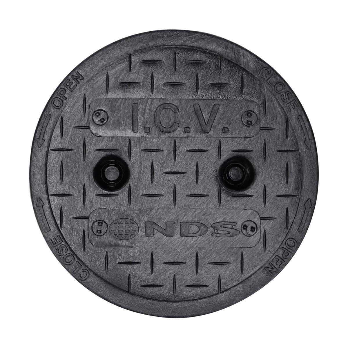NDS Standard Valve Box Round 6 in. Black Box/Black Lid Overlapping ICV