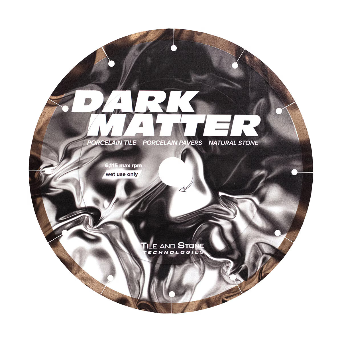 Tile and Stone Technologies 10 in. Wet-Cut Dark Matter Solid Rim Blade