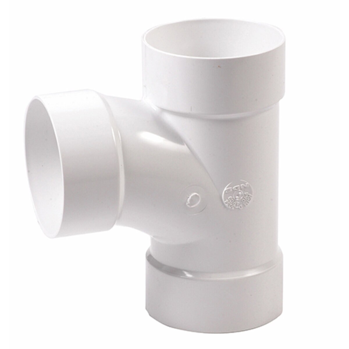 4P09  -NDS PVC Sanitary Tee HUB x HUB x HUB White 4 in.