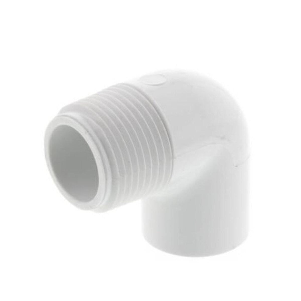 Sch 40 PVC 90 Degree Reducing Street Elbow 3/4 in. x 1/2 in. MIPT x Socket  410-101