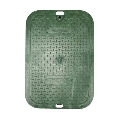 NDS Standard Valve Box Rectangle 14 in. x 19 in. x 12 in. H Black Box/Green Lid Overlapping ICV