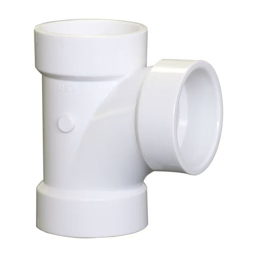Nibco K098700  DWV Tee PVC 3 in. Hub x Hub x Hub