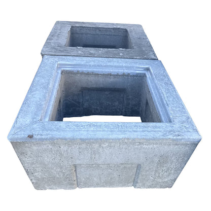 Christy Traffic Valve Box G05 Concrete Round 10-3/8 in. x 12 in. H w/ 2 Stainless Steel Bolts