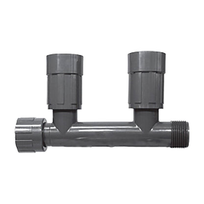 1201-210 -Lasco Double Tee UltraZone Series Black PVC 1 in. Nut x Mthd x Fvconn