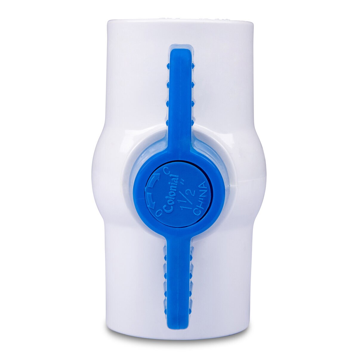 Lasco Colonial  V17591N  491 Commercial Ball Valve PVC White 1-1/2 in. FIPT with Blue Handle