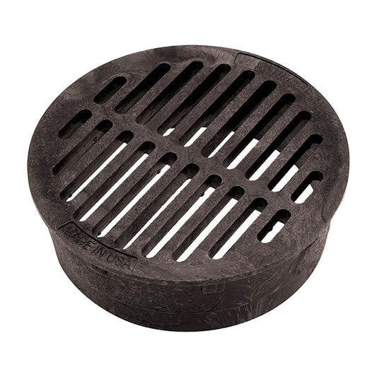 Rain Bird Flat Drainage Grate Round Black 6 in.