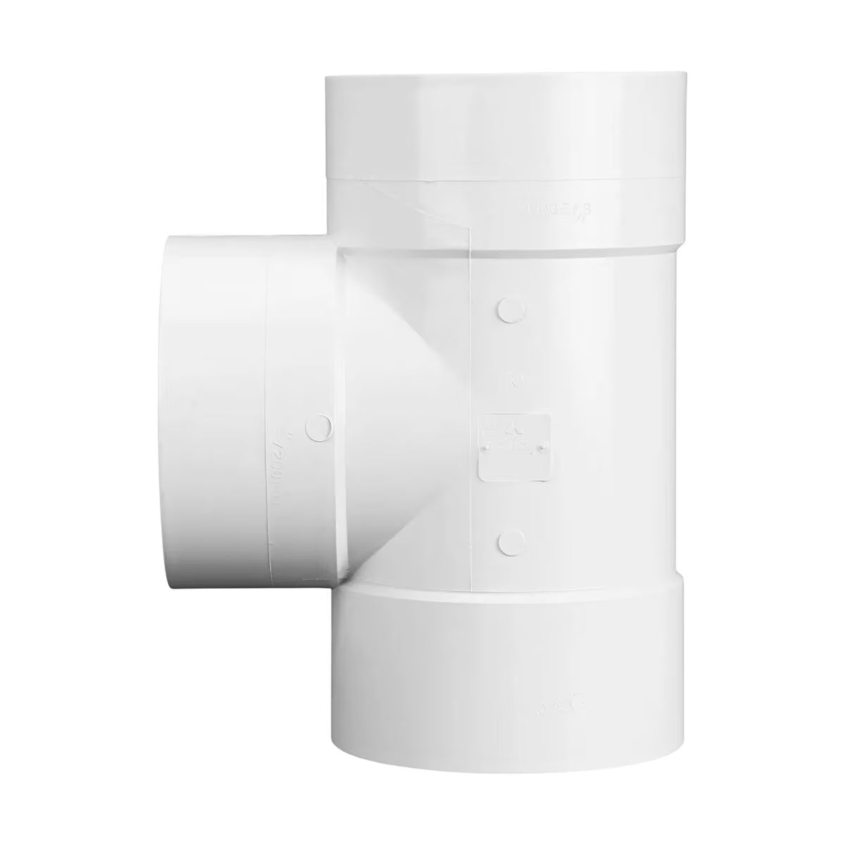8P01  -NDS PVC S&D Tee HUB x HUB x HUB White 8 in.