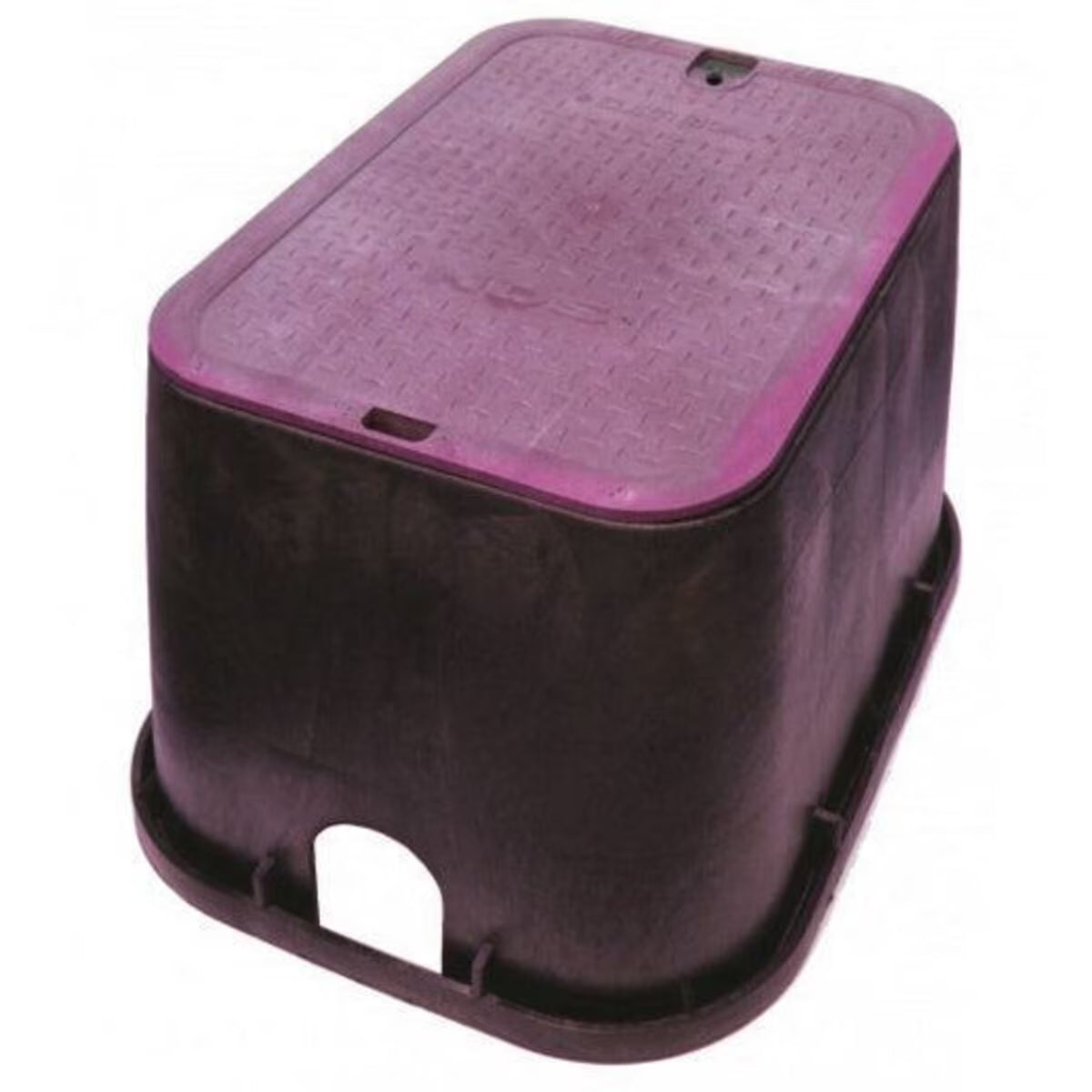 NDS Standard Valve Box Rectangle 14 in. x 19 in. x 12 in.H Purple Box/Purple Lid Overlapping RW