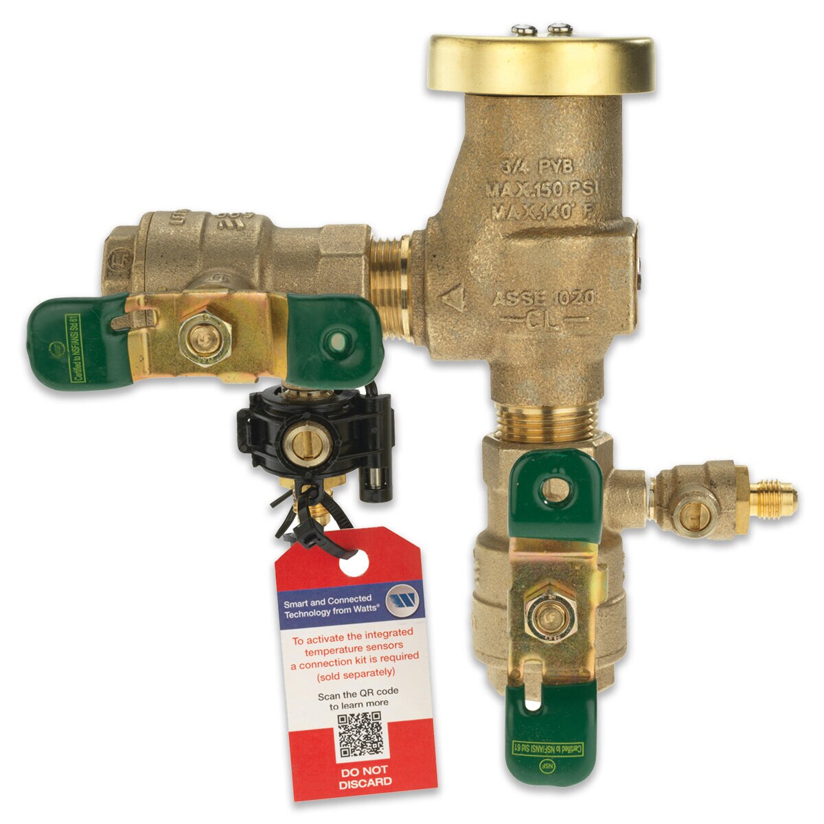 T388001  Watts 800M4 Anti-Siphon Pressure Vacuum Breaker w/ Ball Valves 3/4 in. Bronze w/ Freeze Sensing Capability (Sensing Upgrade Kit Sold Separately) | T388001
