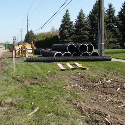 ADS N-12 Plain End Perforated Pipe Black HDPE 12 in. x 20 ft.