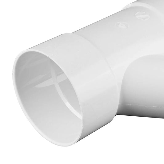 64P08  -NDS PVC S&D 45 Deg. Street Wye HUB x HUB x HUB White 6 in. x 4 in.