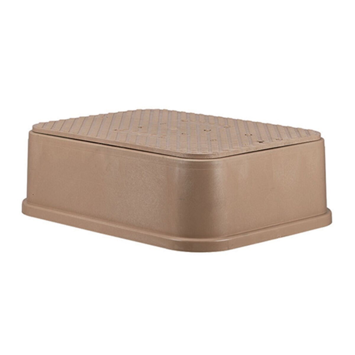 6 in. Standard Extension Tan Body w/ Overlapping Tan Lid (No Pipe Slots)