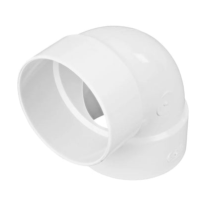 4P02  -NDS PVC S&D 90 Deg. Elbow HUB x HUB White 4 in.