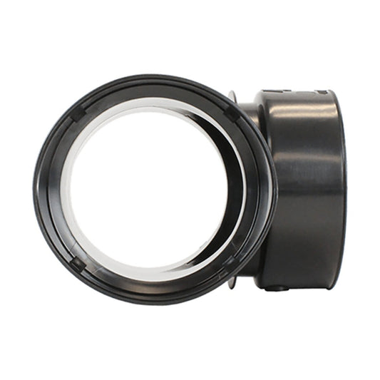 ADS HDPE Corrugated External Snap Tee Black 3 in.