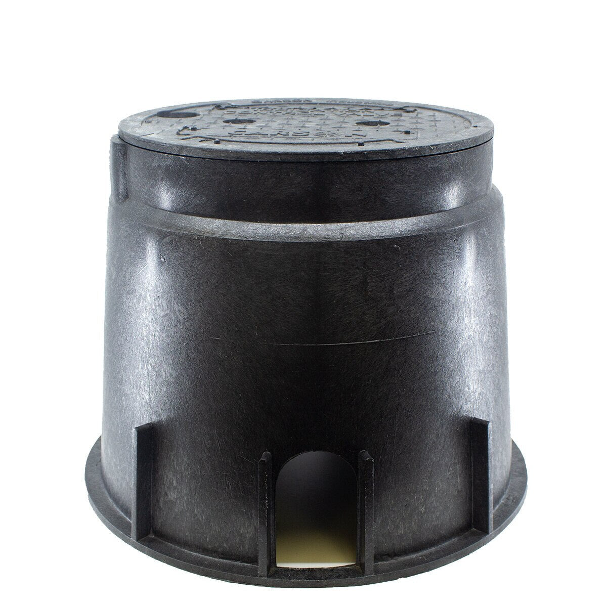 Carson Spec Valve Box Round 10 in. Black Box/Black Lid Overlapping ICV w/Bolt
