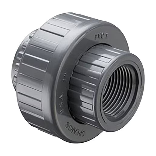 859-020  Spears Old Style Union Sch 80 PVC 2 in. Socket x Fipt w/ FKM O-Rings