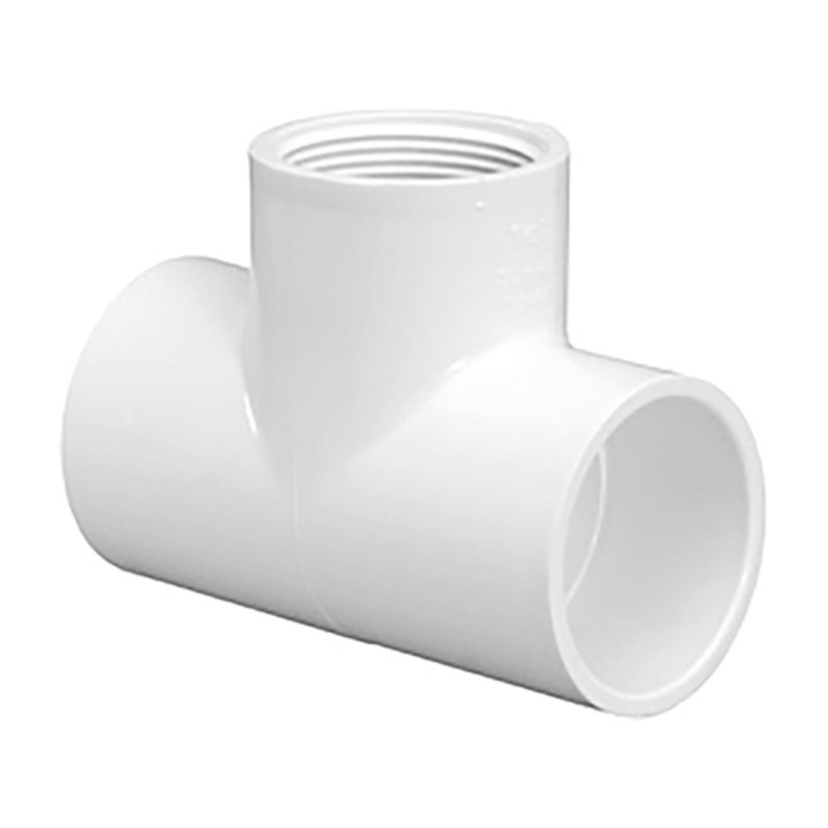 1376-010 -Lasco Manifold Tee UltraZone Series White Sch 40 PVC 1 in. Slip x Slip x Fthd