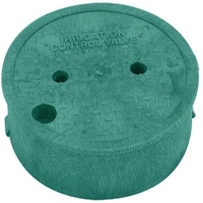 AEP Valve Box Round 10 in. Green Box/Green Lid Overlapping ICV