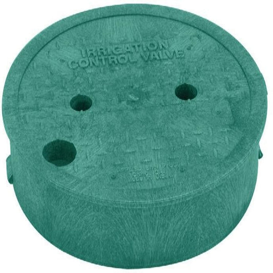 AEP Valve Box Round 10 in. Green Box/Green Lid Overlapping ICV