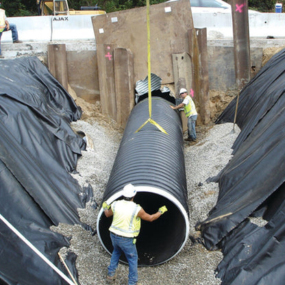 ADS N-12 Plain End Perforated Pipe Black HDPE 12 in. x 20 ft.