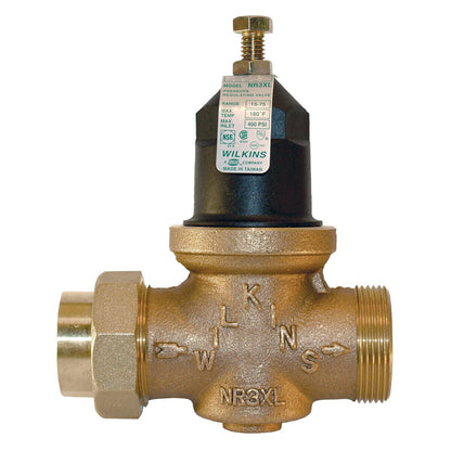 Wilkins 114-NR3XL Pressure Reducing Valve Lead Free Bronze 1-1/4 in. FIPT Union x FIPT
