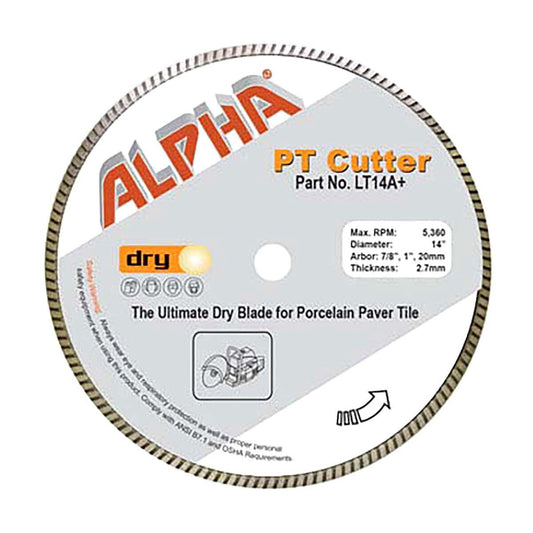 Alpha PT Cutter Wet/Dry Porcelain Paver 12 in. Turbo Blade