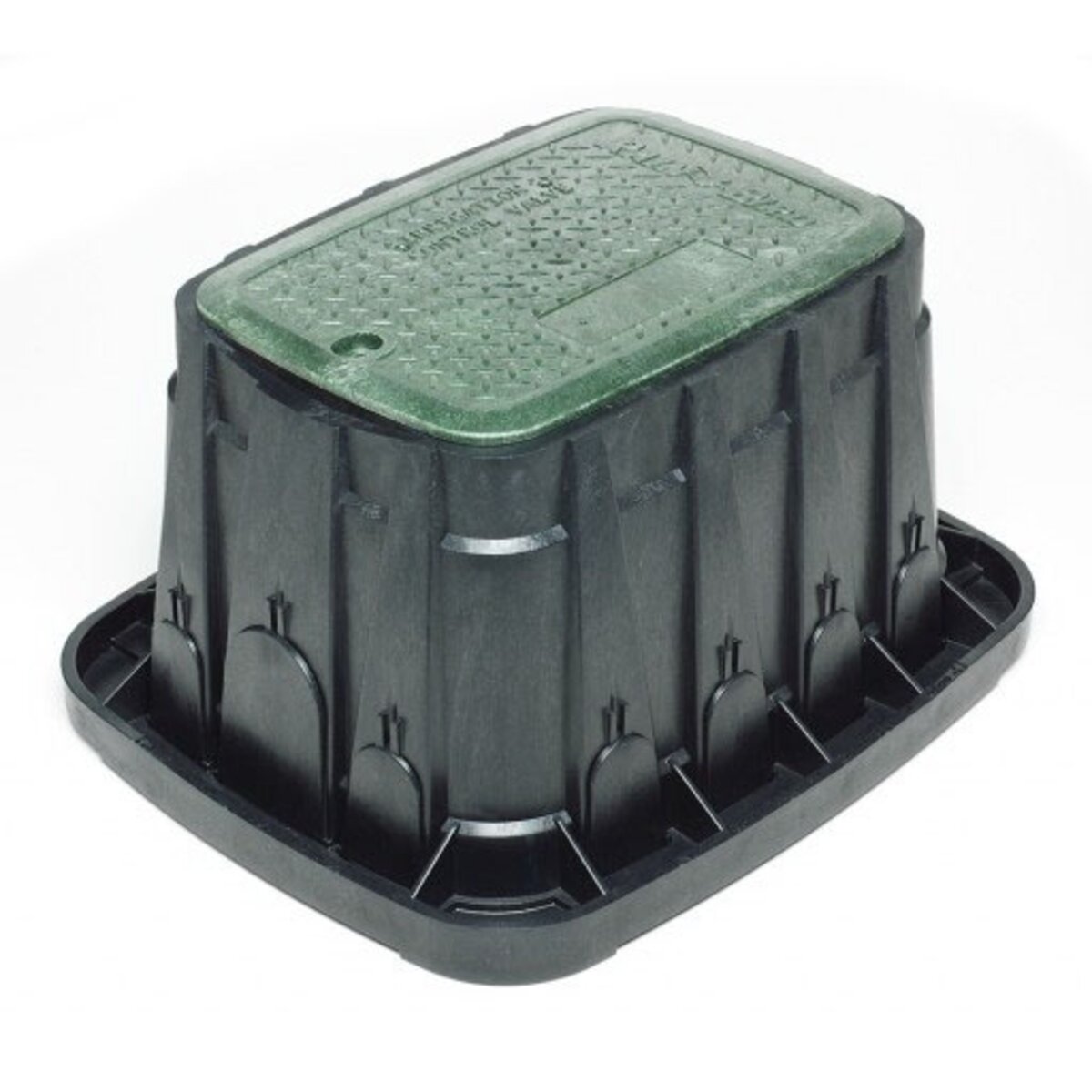 Rain Bird Valve Box Rectangle 17 in. x 22 in. x 12 in.H Black Box/Green Lid Locking VB Specification Series