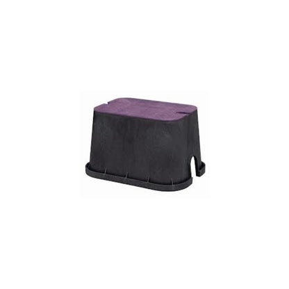 Highline Jumbo Valve Box Rectangle 14 in. x 20 in. x 12 in.H Black Box/Purple Lid Drop-in RW