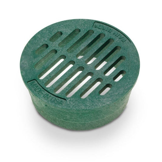 4 in. Round Flat Grate Green Rain Bird