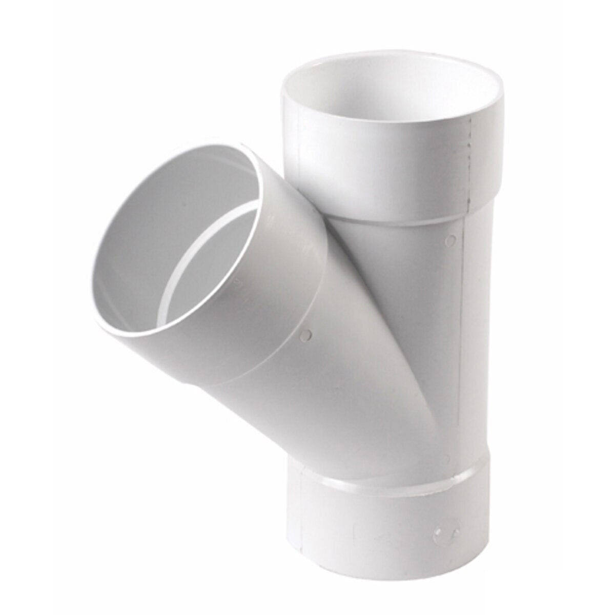 8P08 -NDS PVC S&D 45 Deg. Street Wye HUB x HUB x HUB White 8 in.