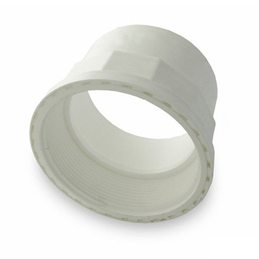 NDS613P -NDS PVC S&D Female Adapter HUB x FPT White 6 in.