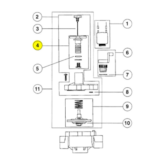 Stem Assembly Brass Century 100 Series Irritrol