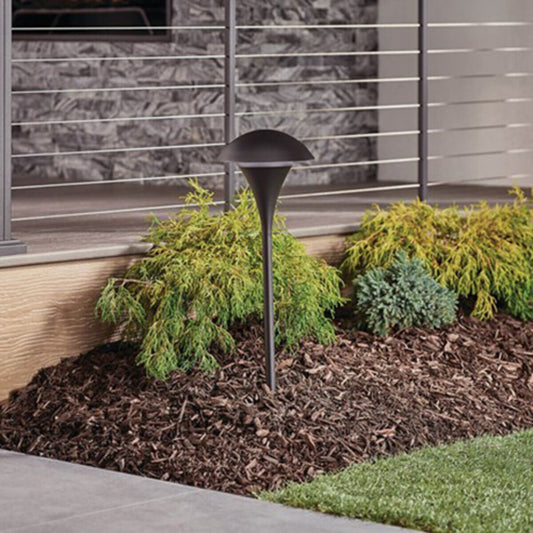 Kichler 15236BKT  Eclipse Series 120V Path Light Tannery Black 75W A19 Incandescent 25 in. Height with Textured Black Finish